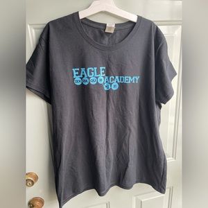 Womens black tshirt short sleeve eagle academy 2xl